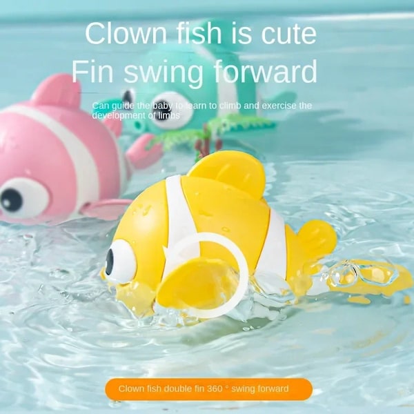 Bad leksaker Söt Sim Clown Fisk Bad leksak