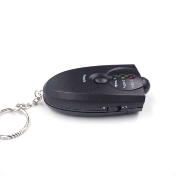 Mini Professionell Digital Breathalyzer Key Chain Alkohol Tester Alkohol Breath Analysera Tester med ficklampa