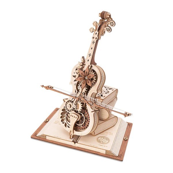 Magisk cello mekanisk musikk boks bevegelig stamme morsomme kreative leker for barn