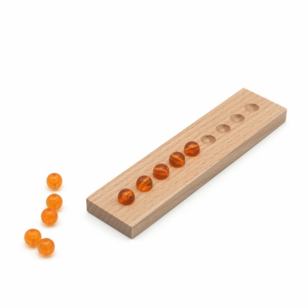 Montessori Matte Telle Leke Læring Utdanning Plast Gylne perler Fargede perler Med Tre brett Leker
