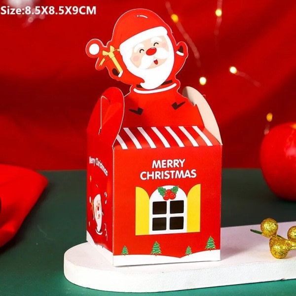 10 stykker jule ball form dragee gave boks god jul baking emballasje pose godteri bokser