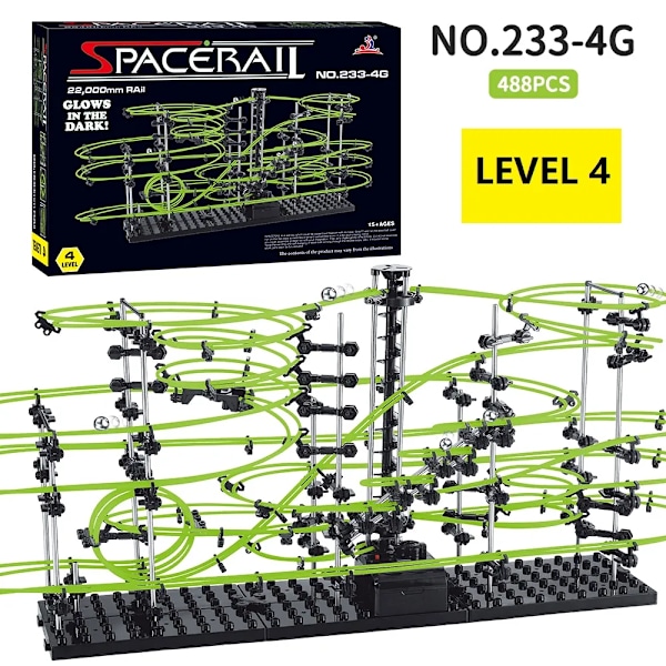 Juoksu Maze Kilpa Rata Pelit Luminous Spacerail Rollercoaster Ball Taso 2 3 4 Sähkö Hissi Malli Koulutus Tiede lelu
