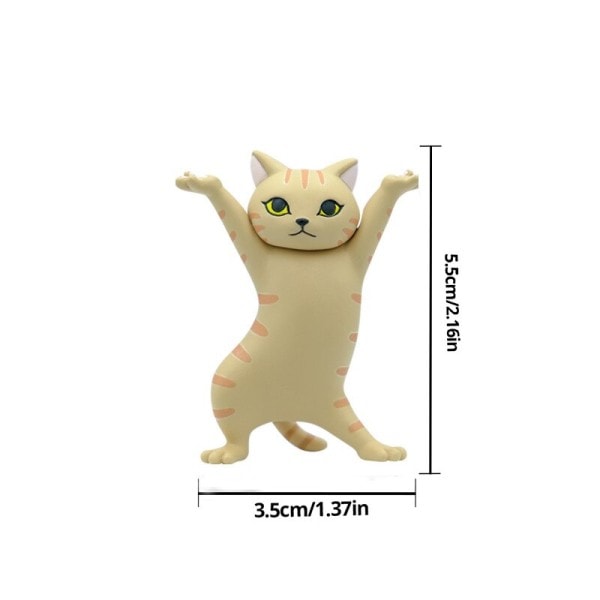 5 modeller dans kat figur dekoration animation kat model mode legetøj fortryllende kat kapsel legetøj