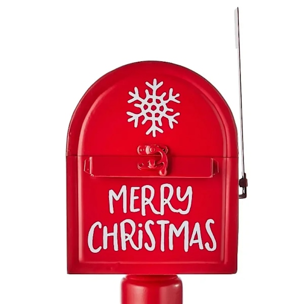 Rød North Pole Express Mail Box Indoor Utendoor Jule Dekoration