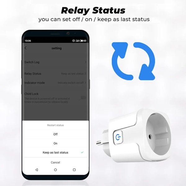 Smart Plug 20A EU Smart Socket Med Strøm Monitoring Timing Function Voice Control Via Alexa Google Home