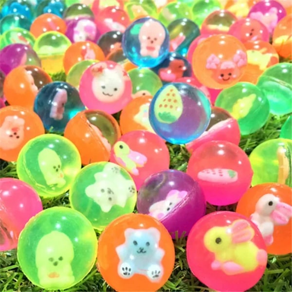 20 stykker gummi 25mm mini springende bolde sjovt legetøj
