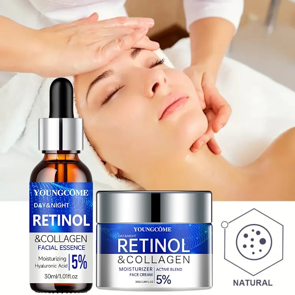 Retinol Kräm Serum Kombinationsset för Ansiktsvård Återfuktar