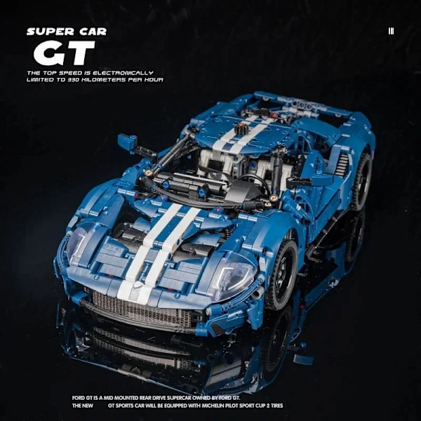 Teknisk 1486 piecesClassic GT racing bil 1:12 kompatible 42154 byggeblokker