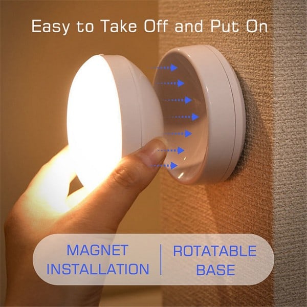 Bevegelse Sensor LED Natt Lys Vegg Lamper Oppladbare  Under skap Lys
