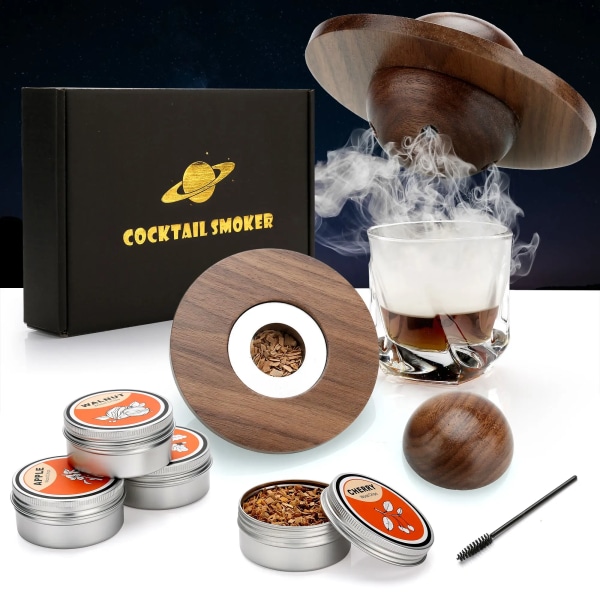 Cocktail Smoker Kit Tupakointi setti 4 puu lastuilla