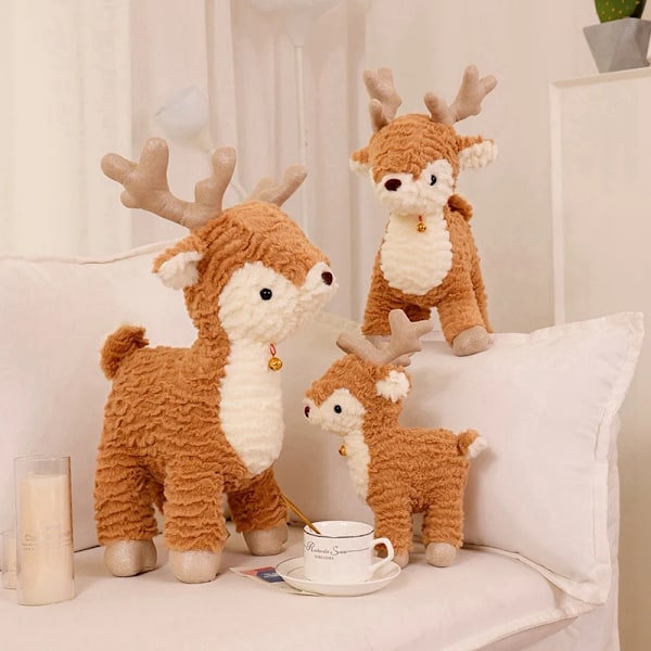 Bedårande jul träd plushie fylld jul älg ren plysch hjort leksak pepparkaka bröd choklad hus