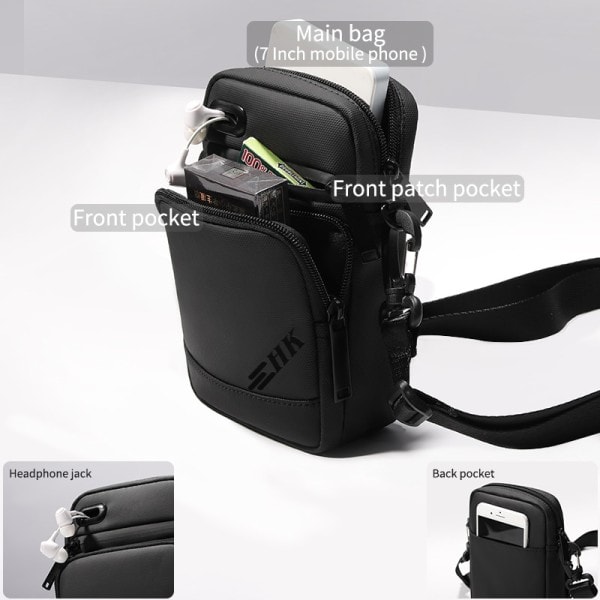 Miesten's laukku luksus miesten olkalaukku 9,7" iPad Casual Crossbody laukut