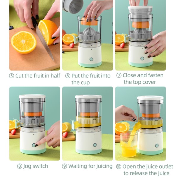 Bærbar USB Orange Juicer Genopladelig Multifunktionel Husholdnings Juice Maskine Mini Juicer Cup
