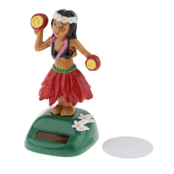 Hawaii Flicka Bil Soldriven Dans Swinging Animerad Bobble Head Dancer Toy