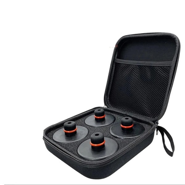 4 stykker Bil Gummi Løfter Donkraft Pad Adapter Værktøj Chassis  Opbevaring Etuiet Velegnet