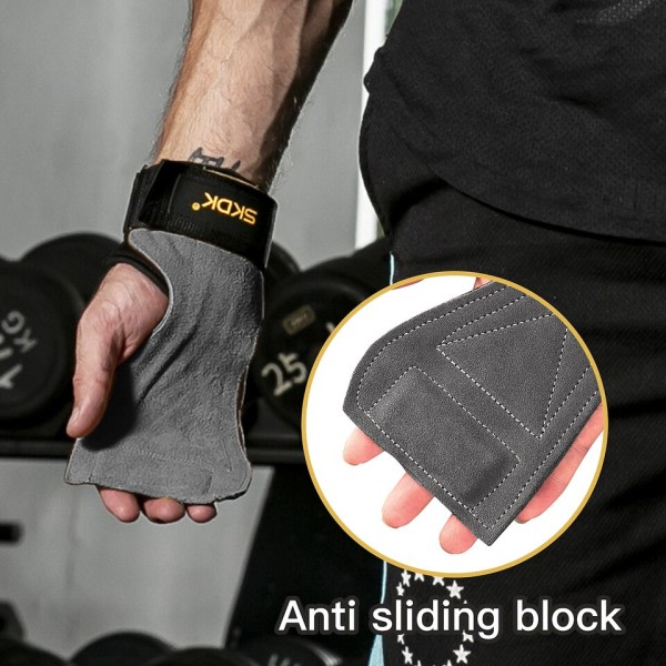 Gym Grips Palm Guards Cowhite Palm Protector  Vektløfting Gymnastikk Trening Hansker