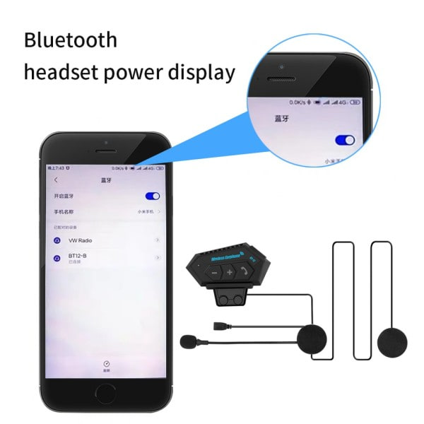 Moottoripyörä BT kypärä kuulokkeet langaton handsfree puhelu sarja stereo