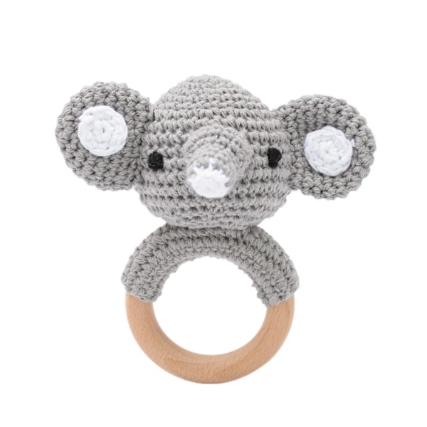 Baby Teether Musiikki helistit lapsille Eläin virkkaus helistin norsu kirahvi sormus