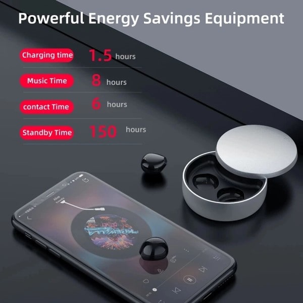 Pienin Invisible Nappikuulokkeet Langattomat Korvat Buds Bluetooth korvassa Mini Pieni Kuuloke Piilotettu Latauskotelolla