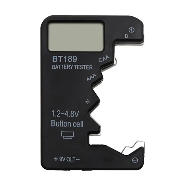 Ultraliten batteri tester 9V knapp celle universal husholdning LCD digital skjerm batteri tester