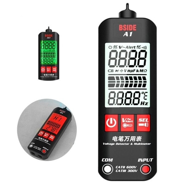 1st Helt Automatisk Intelligent Brännsäker Elektrisk Penna Noll Fire Linje Identifiering Linje Spänning Detektion Universal Mätare
