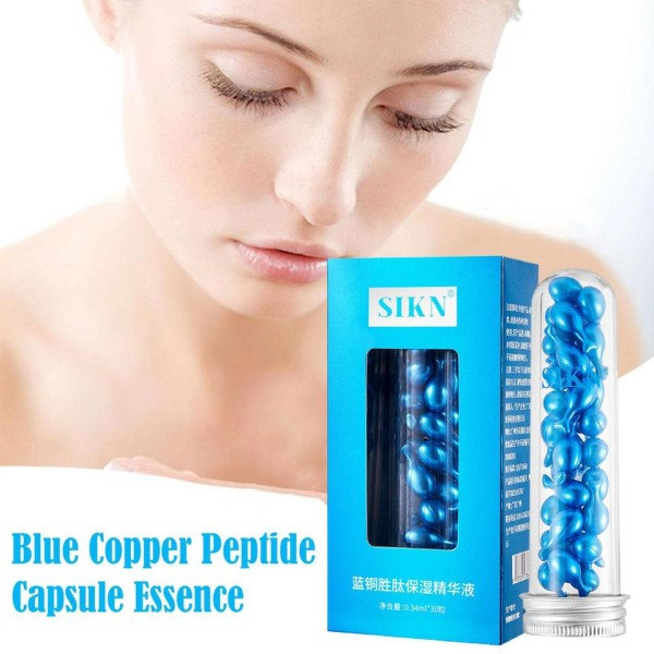 Blå Kobber Peptid Kapsel Essence Fugtgivende Shrink Pore Hydration Anti-aging Ansigts serum
