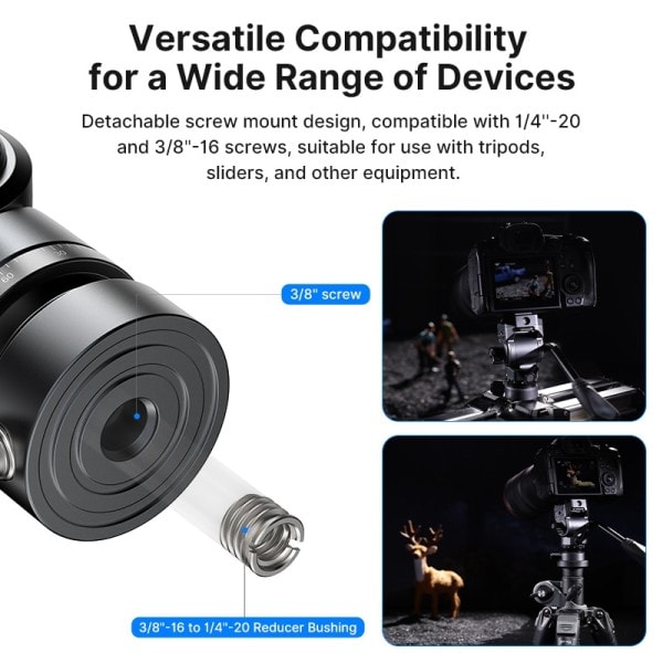 F 38 Quick Release Fluid Video Head Panoramic Gimbal Head  Aftageligt Håndtag til Stativ Shooting