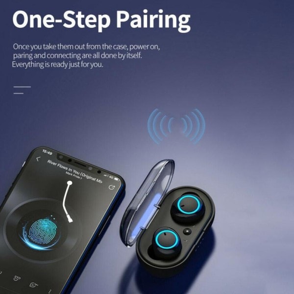 Langattomat Bluetooth kuulokkeet Hifi stereo melua vaimentavat nappikuulokkeet In-ear kosketus kuulokkeet