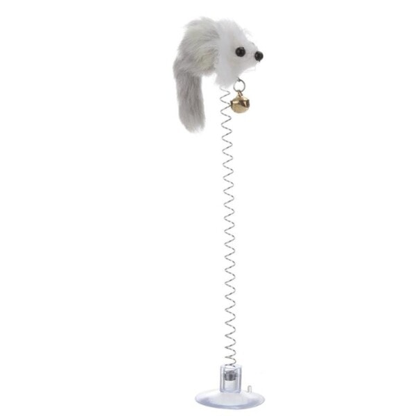 Katt leksaker resår fjäder falsk mus