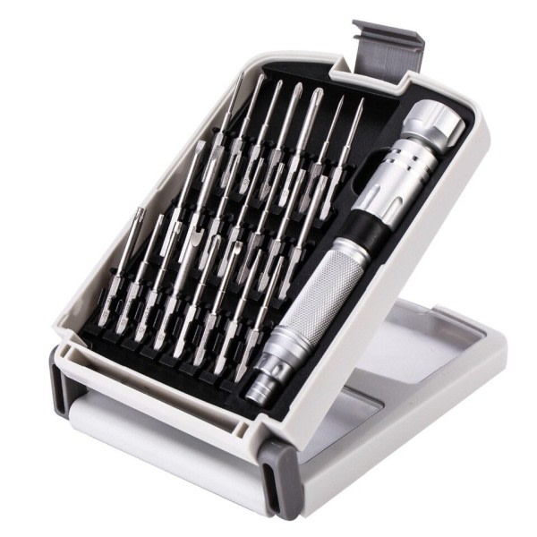 Liten Skruvmejsel Set 23 st med 22 bitar,Professional S2 Reparation Verktyg Kit