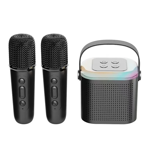 Mikrofon Karaoke Maskin Bärbar Bluetooth 5.3 PA Högtalare System med 1-2 Trådlösa mikrofoner