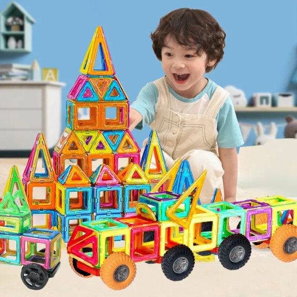 Barn Big Size Plus Magnetisk Byggnadsblock för Barn Designer Konstruktör Set leksaker