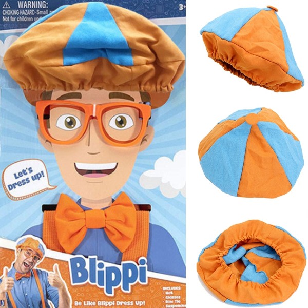 Orange Blå Børn'S Beret Blippiing Hatte Til Pige Dreng Beanie Cosplay Hat