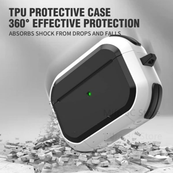 AirPods Pro 2 fodral tillbehör för män hela kroppen skydd halkskydd pansar fodral
