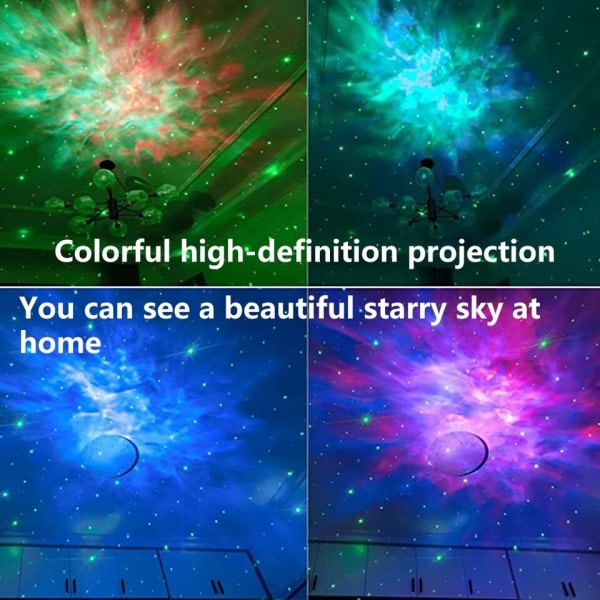 Astronaut Tåke Projektor Stjerne lys Galaxy lys Vann Wave LED Flerfarget Projektor Lys