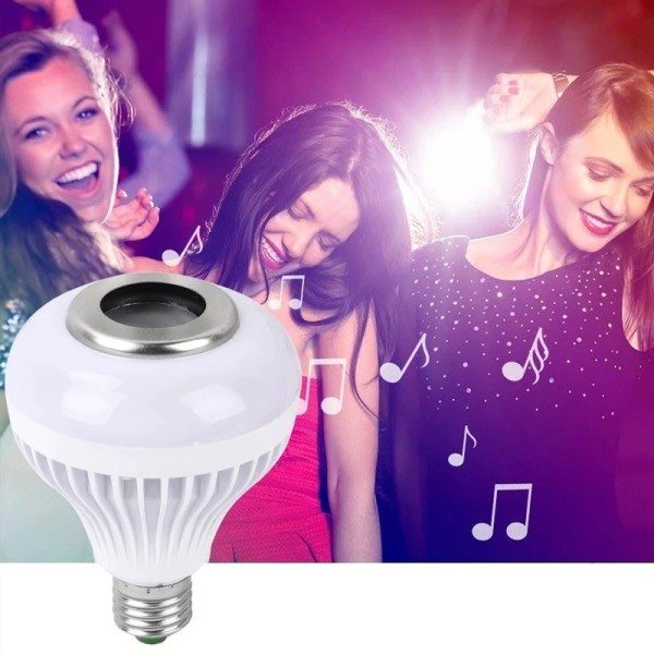 Bluetooth Musik Fjernbetjening Kontrol Pære Led Musik Pære RGB Farverig Fjernbetjening Kontrol Musik Pære Lampe