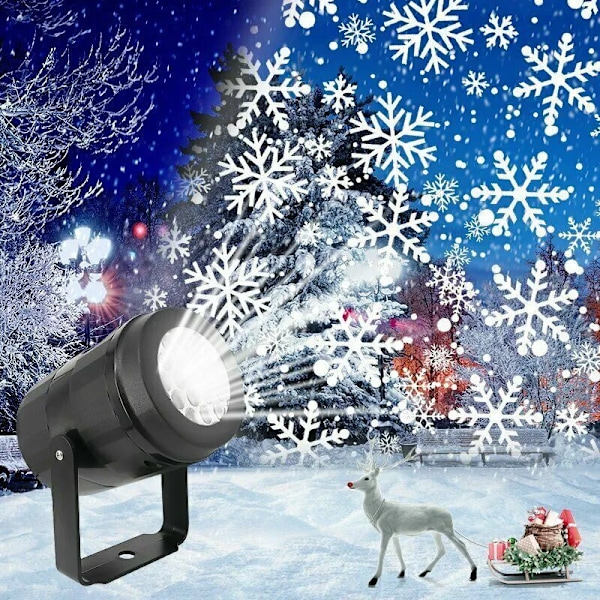 Jul Stor Dekoration Projektor Lys Snefnug Jule Fest Laser Led Stage Lys