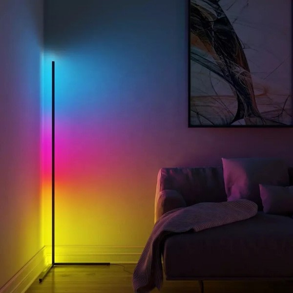 Smart RGB Drømme Farge Gulv Lampe med Musikk Sync Moderne 16 Million Farge Endre Stå Stemning Lys