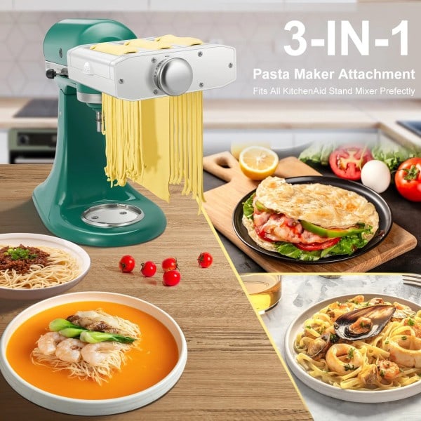 3-in-1 pasta tela ja leikkuri varusteet keittiön vakio sekoittimelle