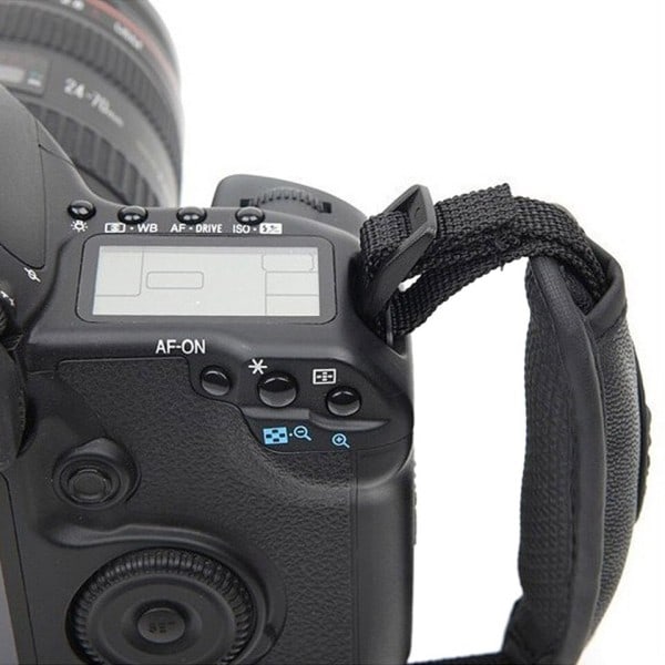 Läder hand grepp handled rem för DSLR kameror passar för Nikon Canon