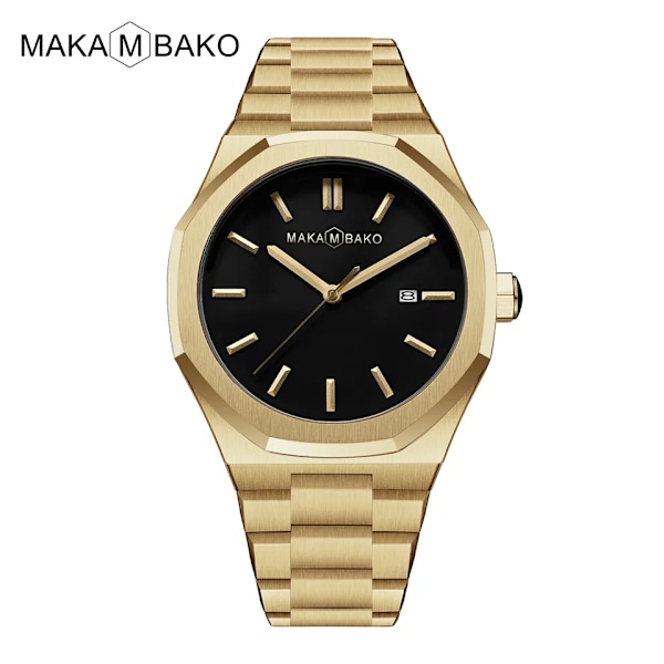 Rustfrit stål Herre armbåndsur Classic Business Vandproof Man Sort Ur Japan Movement Quartz Herre ure