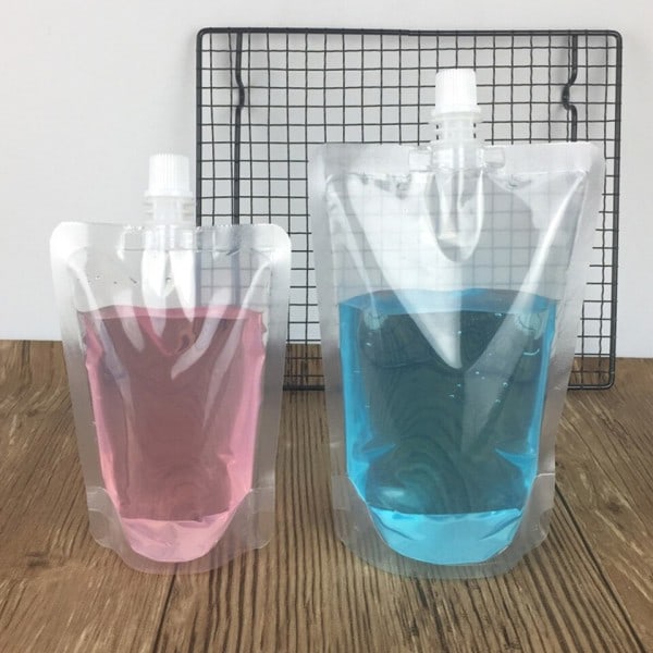 Gennemsigtig plastik poser med drikke pose forseglet genanvendelig drik juice mælk kaffe rejse arrangør pose