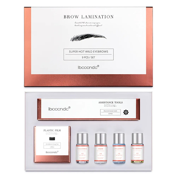 Brow Lamination Kit Øjenbryn Lifting Perming Lotion Kit Med Brush Cling Flim Tools