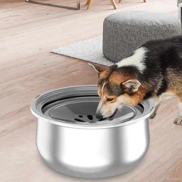 Hund drikke vann skål flytende ikke fuktende munn kjæledyr hund skål uten  søl drikke vann dispenser 3c41 | Fyndiq