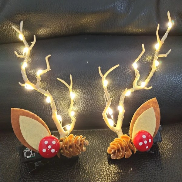 jul älg öron hår klämma mode kvinnor flicka jul hår nål jul fest barretter