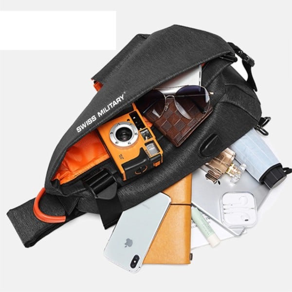 Multi Functional Mænd's Crossbody Taske Lokomotiv Taske Moderig vandtæt skulder taske