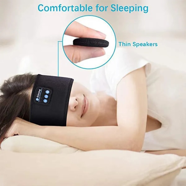 Langaton Bluetooth Kuuloke Elastinen Urheilu Pääpanta Korvan Over hiuspanta Kuulokkeet Musiikki Sleeping Eye Mask