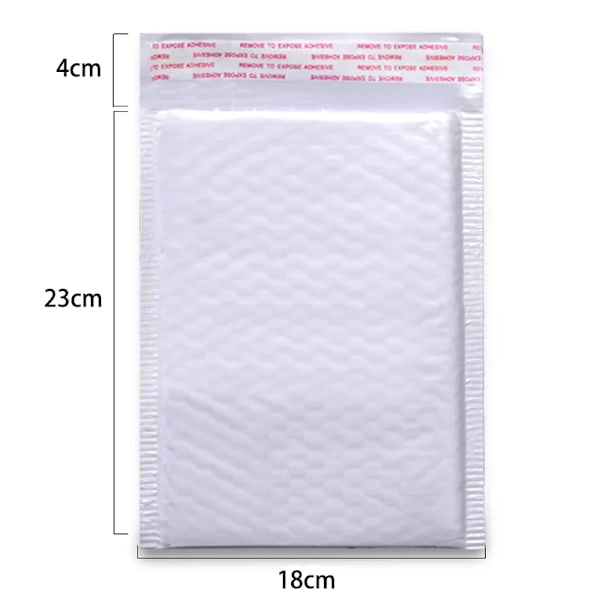 50 bitar Bubble Mailers Vit Poly Bubble Mailer Self Seal Faddered Present påse Förpackning kuvert påsar