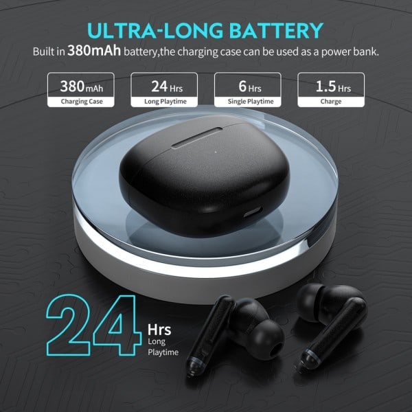 Bluetooth langattomat nappikuulokkeet hybridi 40dB kohina vaimennus TWS nappikuulokkeet