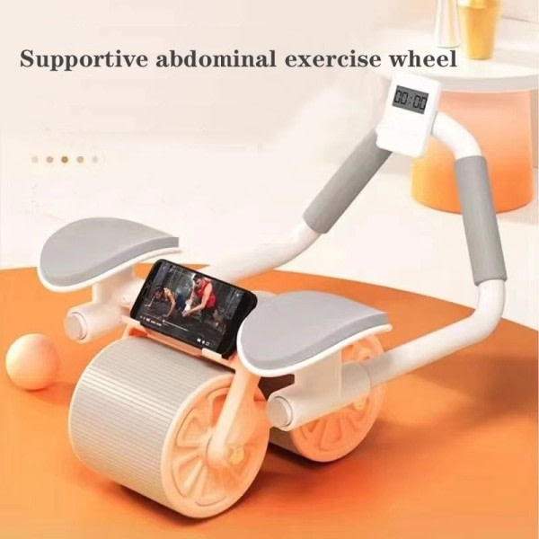 Mage Hjul Automatisk Rebound Muskel Trening Husholdning Kvinne Flat Støtte Trener Push-up Mave Roll